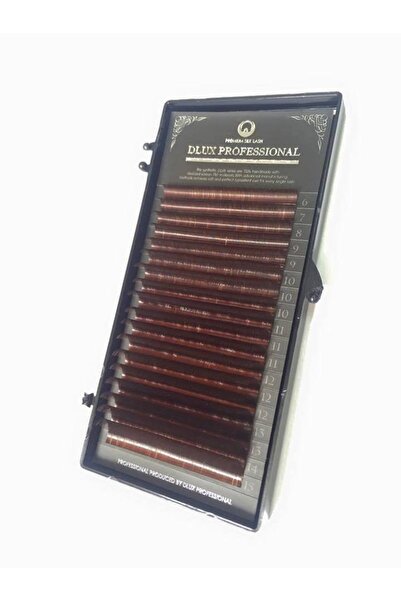 DLUX PROFESSIONAL PRO SILK LASH Dark Brown (18 lines), 0.07/D/14mm