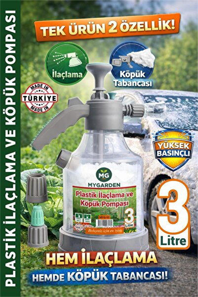 MYGARDEN 3 LT YÜKSEK BASINÇLI ARAÇ YIKAMA KÖPÜK PÜSKÜRTÜCÜ EL POMPASI,OTOMOBİ...