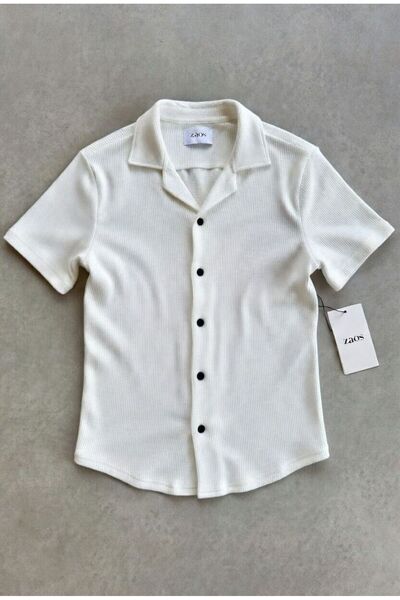 zs zaos fashion Ανδρικό κοντομάνικο μπλουζάκι με στάμπα και υφή, καλοκαιρινό,...