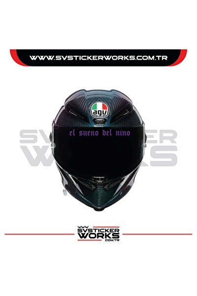 ARONA El sueno del nino sticker visor sticker compatible with helmets one way...