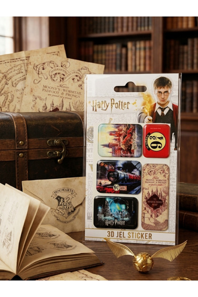 GiFi Set de 5 autocolante 3D cu gel, licențiat Harry Potter
