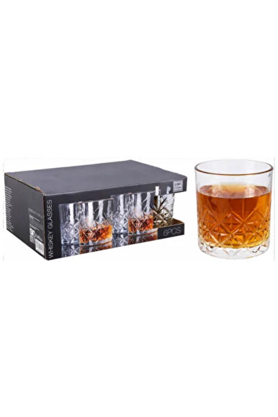 JollyMag Set of 6 Whisky Glasses, 340 ml, Transparent Glass