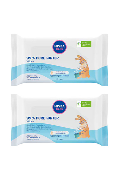 NIVEA Σετ 2x Μωρομάντηλα Υγρά με Αγνό Νερό 57 τεμάχια
