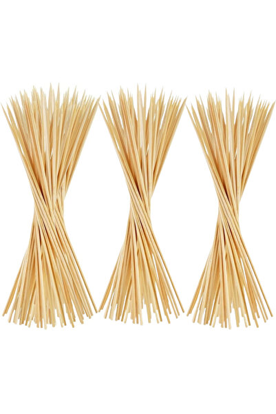 LYOBEST Set de 300 de bețe de lemn pentru frigărui, 20 cm, 2 x 100 bucăți