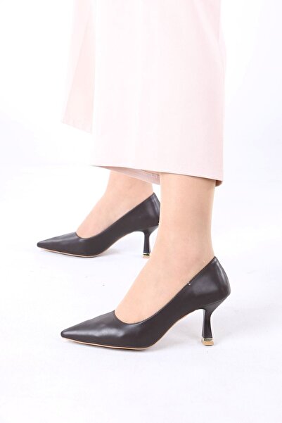 sefayol Γυναικεία παπούτσια Voleta καφέ ματ δερμάτινα με τακούνι