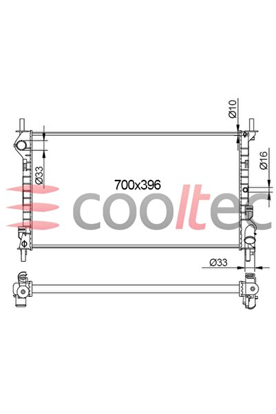 UNİCORE SU RADYATÖRÜ FORD TRANSIT CONNECT 1.8TDCI EĞRİ BOĞAZ / 4T16 8005GA, 4...