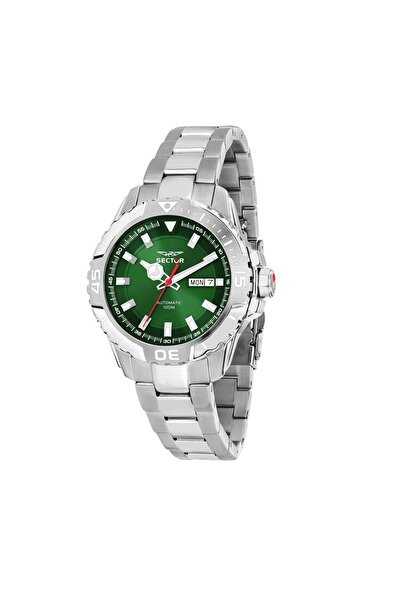 Sector Ceas LEGEND Automatic, inox argintiu, cadran verde, carcasa 43mm, R322...