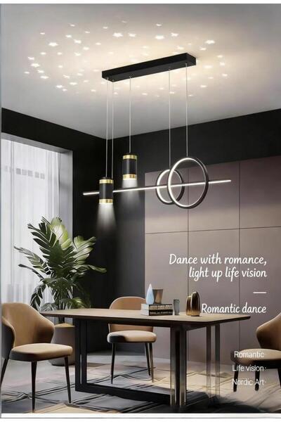 Generic Modern Nordic-style luxury minimalist star-shaped projection long lamp