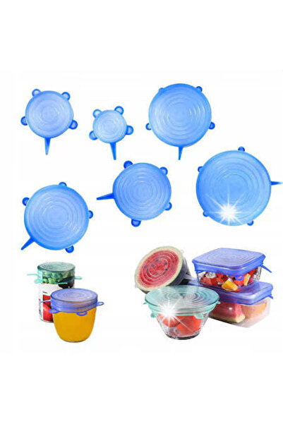 OEM Set of 6 Flexible Silicone Lids Different Sizes