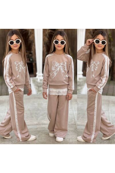 Lucky kidswear Double Girls' Suits with Lace Details