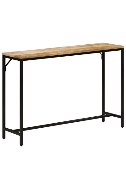 vidaxl Masă consolă, 110x30x75 cm, lemn masiv de mango nefinisat/fier