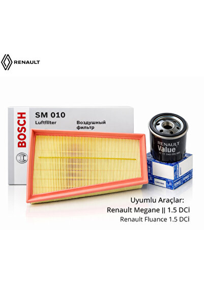 Bosch Renault Megane III - Fluance 1.5 DCI | Hava + Orijinal Yağ Filtresi