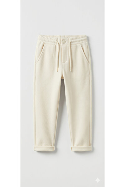zeyderkids Erkek Çocuk Krem Rengi Jogger