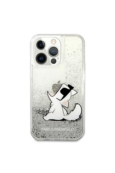 Karl Lagerfeld Husă Choupette cu sclipici lichid pentru iPhone 13 Pro Max Arg...