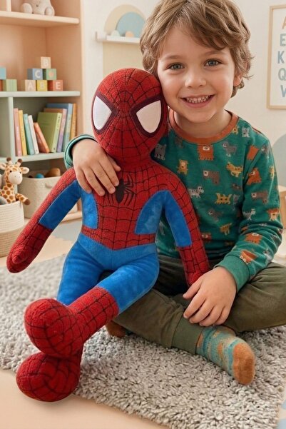 Solemia 53 cm Büyük Boy Örümcek Adam Peluş Oyuncak | Yumuşak, Sevimli ve Kole...