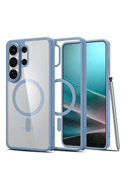 Spigen Husă Ultra Hibridă MagSafe pentru Galaxy S26 Ultra Transparentă/Albastră