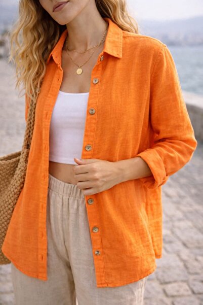 bb butik basic Women's Muslin Shirt Tr0935