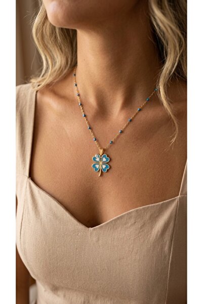 İNN JEWELLERY قلادة من الفولاذ 316 L مقاومة للصدأ ومضادة للحساسية على شكل برس...