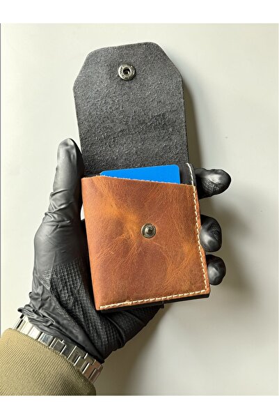 NZCLUB 100% Genuine Crazy Leather Handmade Minimalist Wallet - Money Portfoli...