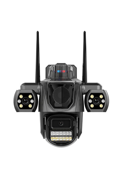 Promagg Τριπλή κάμερα παρακολούθησης WiFi με 3 φακούς για πλήρη κάλυψη 360 μο...