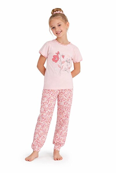 Tarık Літній комплект піжами з лайкри та бавовни на ґудзиках для дівчинки, 30351