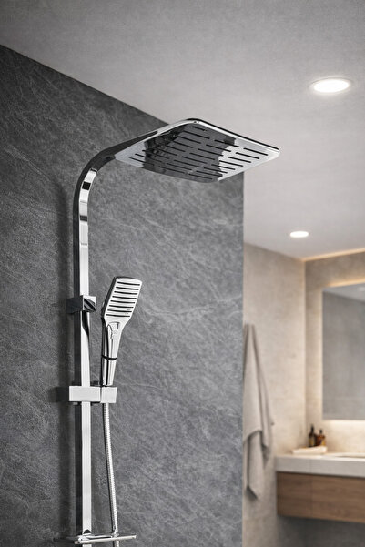 DIAMOND Galia Tall Robot Duş Seti Tam Krom Paslanmaz Çift Fonksiyonlu 2 Yıl G...