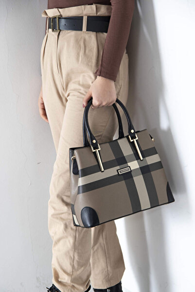 Silver Polo Кафява - Черна Nv667 Дамска чанта