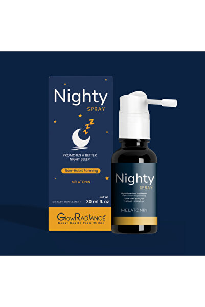 GLOW RADIANCE رذاذ الميلاتونين الليلي 1 ملغ 30 مل