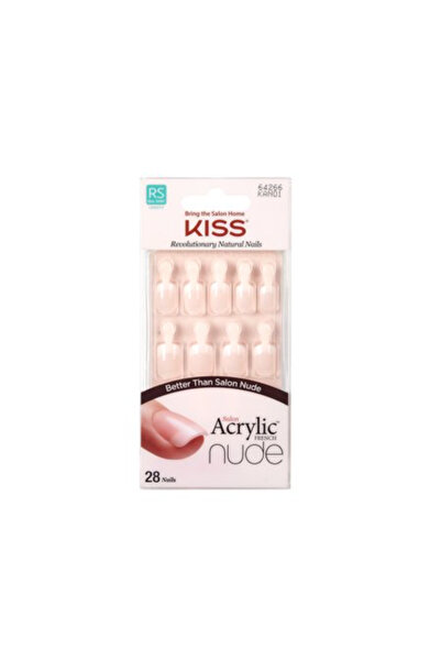 Kiss ACRYLIC KAN01C FRENCH NUDE REAL SHORT NAILS 28S