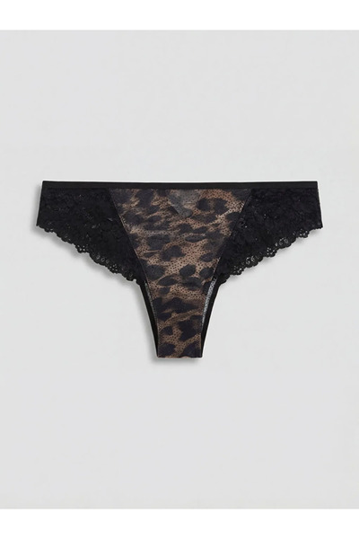 LC Waikiki LCW DREAM Kahverengi Leopar Desenli Fantezi Brazilian Külot