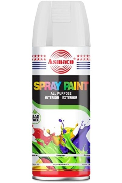 Asmaco بخاخ طلاء - أبيض مطفي - 400 مل - مجموعة من قطعة واحدة