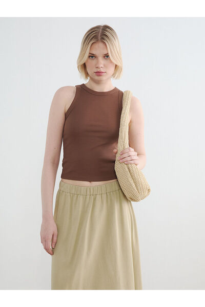 LC Waikiki Özmarka New Season Crew Neck Women's Ribbed Undershirt