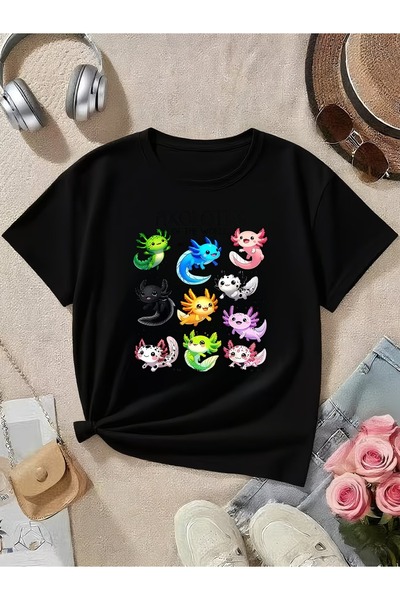 PixelWear Axolotls Kids Unisex Oversized T-Shirt