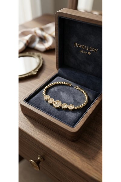 İNN JEWELLERY Xuping Bracelet Anti-Tarnish Anti-Allergic Oval Figure (2 Years Importor Warranty)