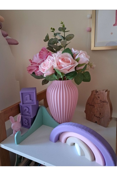 HANART Modern dekoratif vazo 20 cm pembe