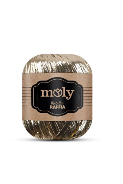 Moly METALLİC RAFFIA METALİK RAFYA ABİYE ÇANTA İPİ 114 / 4 ADET