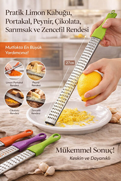 Anadolu Saray 27 cm Çok Amaçlı Rende – Limon, Peynir, Sarımsak, Çikolata ve Z...