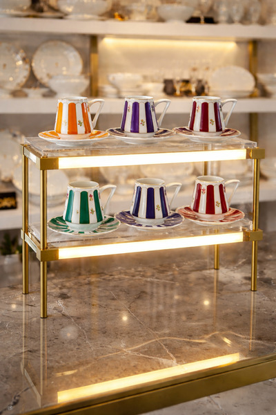 ACAR 2026 Sezonu 6 Renk Fincan Takımı 6 Kişilik 90 ml