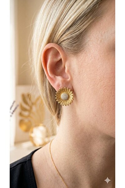 İNN JEWELLERY أقراط من الفولاذ 316L مقاومة للصدأ ومضادة للحساسية مع شكل الشمس...