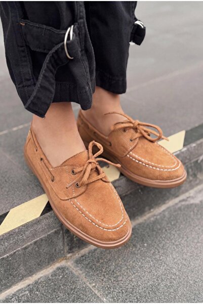 I Love Shoes Γυναικεία παπούτσια Oxford Morin σε καφέ σουέντ