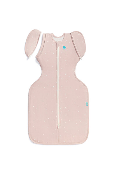 Love to Dream Transitional swaddling sleeping bag, POWDER PINK, 1 TOG, M
