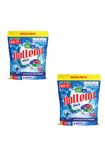 Pollena Promotional package of detergent for white and colored laundry, 2×66 ...