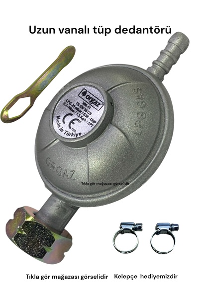 Orgaz 12kg uzun vanlı mutfak tüpü dedantörü ipragaz aygaz milangaz her vidalı...
