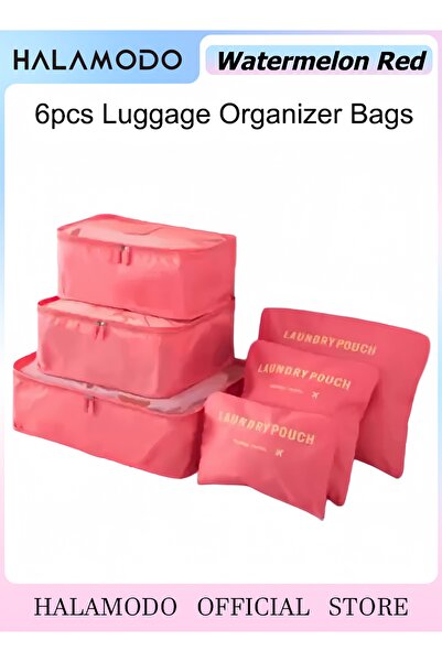 HALAMODO 6Pcs Luggage Organizer Bags, Travel Packing Cubes Set for Suitcase,C...