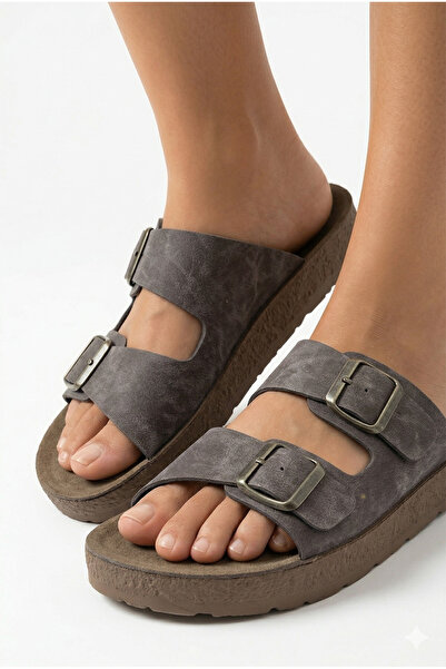 StWenn Women's Double Buckle Double Strap Comfortable Orthopedic Sole Daily U...