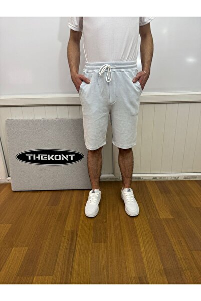 PEMBE KURDALE Waterway Striped Fabric Shorts with Back Pocket Detail Unisex S...