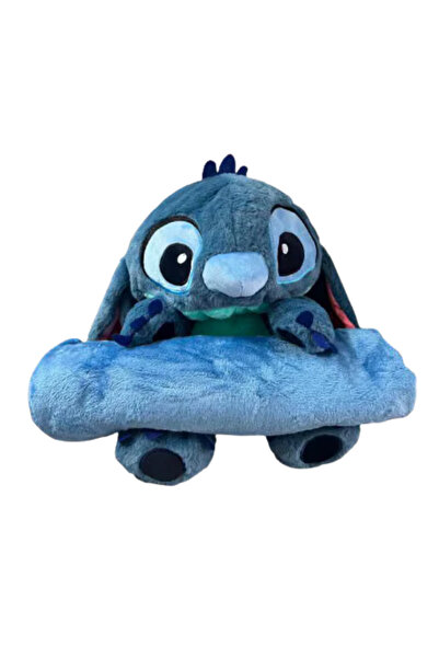 OEM Jucărie de pluș Stitch 40 cm cu păturică, moale și pufoasă