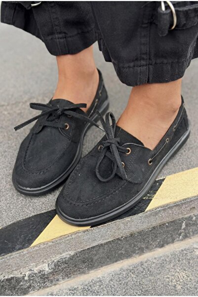 I Love Shoes Γυναικεία παπούτσια Oxford Morin σε μαύρο σουέντ