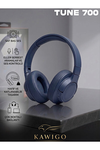 kawigo KW 700 Lacivert Wireless Bluetooth Kulak Üstü Kulaklık