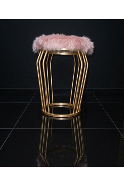 ORUÇMETAL WERSACE GOLD RENK METAL PEMBE PELUŞ PUF